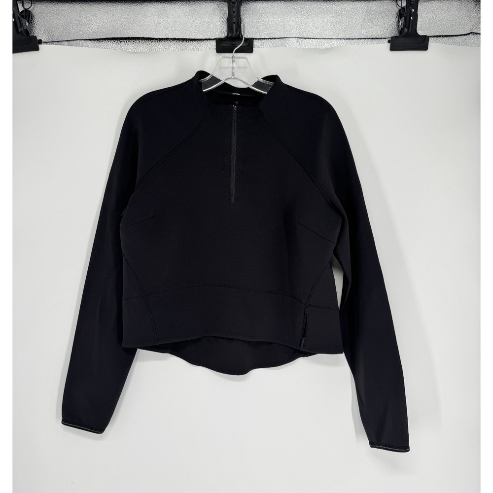 Lululemon Kicking Asphalt Half 1/2 Zip Womens Size 10 Black Pullover Running